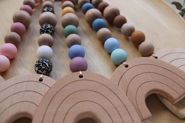 Custom Wooden Rainbow Pram Toys