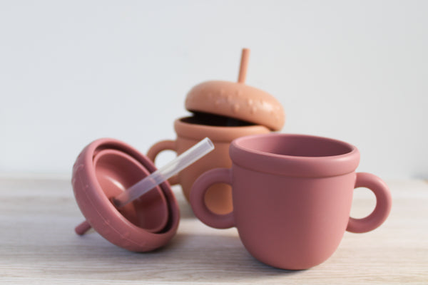 Silicone Acorn Sippy Cups